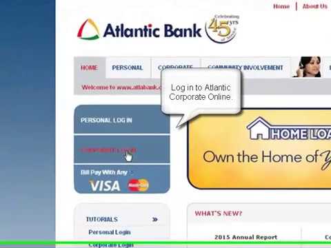 Atlantic Bank How to: Business Online - New Employee