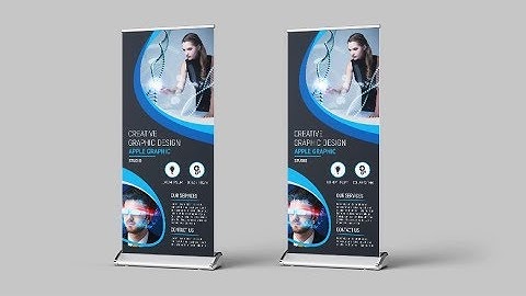 Scientific Roll Up Banner Design - Photoshop CC 2019 Tutorial