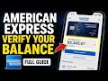 How to Verify Your Balance with American Express - Full Guide