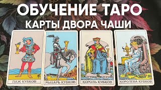 Обучение Таро. Карты двора - Король, королева, рыцарь, паж кубков.