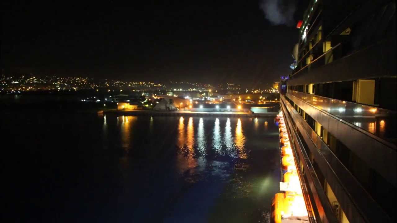 Carnival Sunshine Departs Montego Bay at night Time Lapse Video YouTube