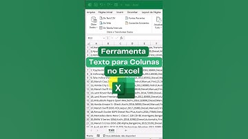 Como separar texto em colunas em planilhas do Excel | #shorts