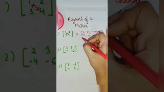 Adjoint of a matrix in an easy way...  #mathstricks #adjointofmatrix #determinant #matrix