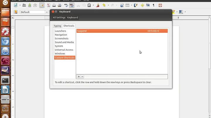 Ubuntu Suspend Shortcut key Ctrl+Alt+S