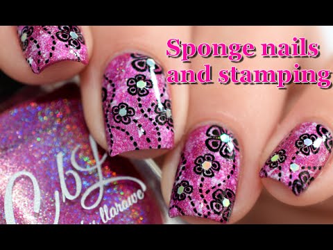 [ Nail Art ] Sponge Nails Tutorial - Easy // melyne nail art - YouTube
