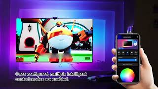 Install and config TV screen sync strip lights