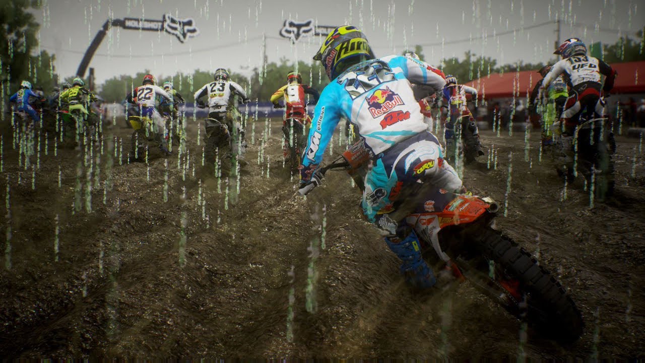 MXGP 3 - The Official Motocross Videogame - Rain Gameplay (PS4 HD) [1080p60FPS]