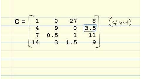 Matrices Introduction