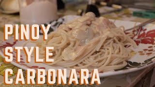 PINOY STYLE CARBONARA RECIPE with SIMPLE INGREDIENTS