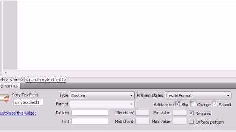 Dreamweaver CS4 Tutorial - 29 - Custom Text Fields