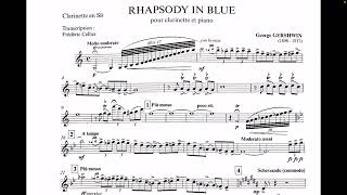 Trying to sight read rhapsody in blue on the A clarinet