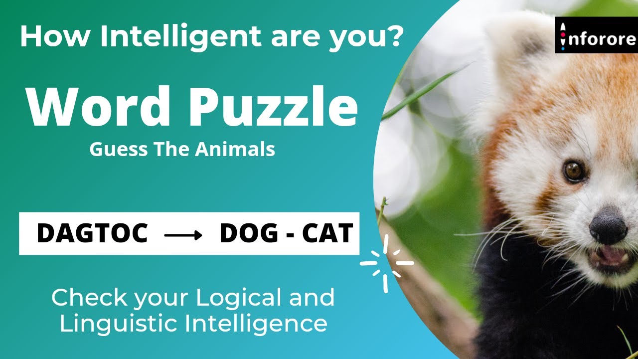 Word Puzzle Guess the Animals Animals Quiz Unscramble YouTube