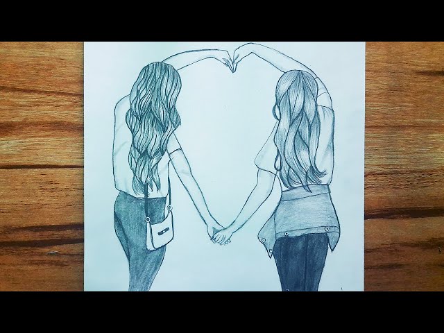 cute best friend drawings for girls