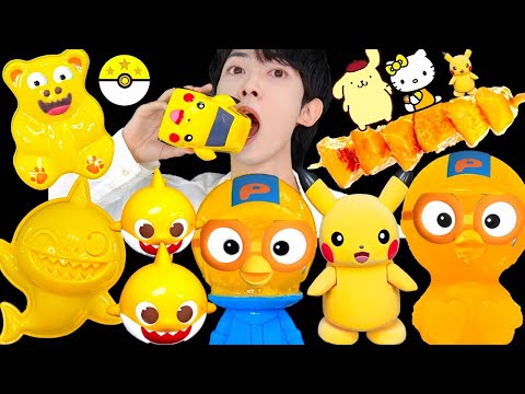 ASMR ICE CREAM PORORO <strong>JELLY</strong> <strong>RECIPE</strong> PARTY 직접 만든 포켓몬 뽀로로 꿀젤리 먹방 DESSERTS MUKBANG EATING SOUNDS