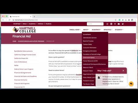 Financial Aid Website Overview