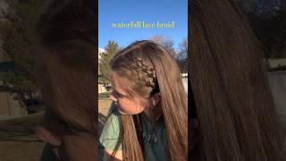 A waterfall lace braid for your sunny Sunday afternoon☀️ #hairstyles #hair #howtobraidyourownhair