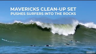 MAVERICKS CLEANUP SET PUSHES SURFERS INTO THE ROCKS  Mavericks Awards