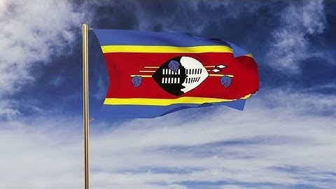 4K Swaziland flag waving in the wind. Green screen, alpha matte. Loopable animation Stock video