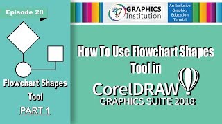 How to use Flowchart Shapes Tool part 1 in CorelDraw 2018.  Graphics Design Episode 28