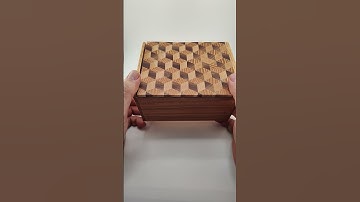 Handcrafted Oak Rotary Puzzle Box with End Grain Lid Opening