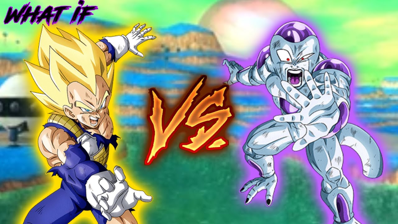 What if: vegeta se transforma em super saiyajin ao lugar de goku - vegeta Ssj1 VS Freeza 