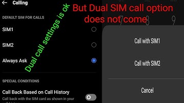 How to enable dual sim calling ask for sim 1 sim 2 in realme