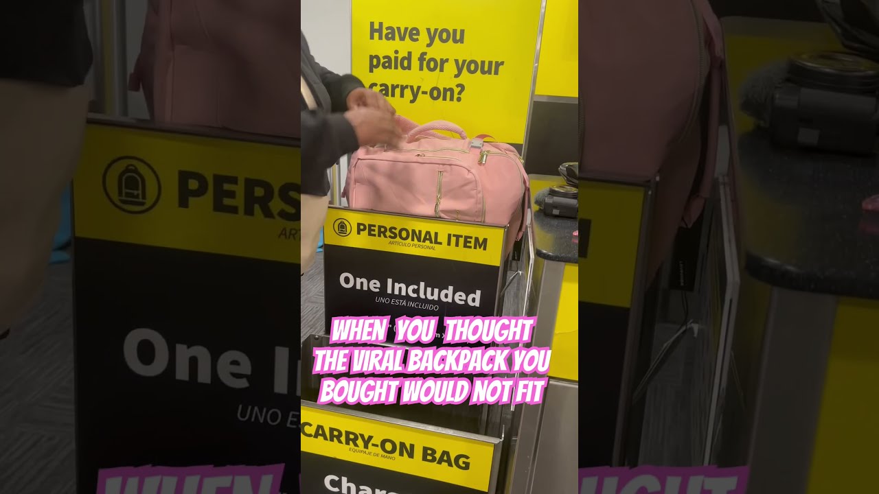 Viral Book Bag On Spirit Airlines As A Personal Item Lovevook Travel Travelbackpack Packing