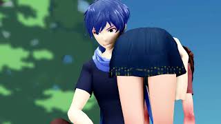 【MMD】Kaito slaps his master XD「Demon Slayer scene」