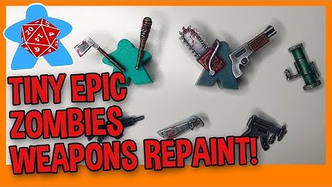 TINY EPIC ZOMBIES UNBOXING & REPAINT TUTORIAL - How to Paint Itemeeples in Tiny Epic Zombies