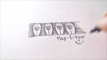 How to draw tanglepattern Hap-E-hour