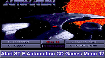 Atari ST E Automation Compact Disk Games Music Menu 92