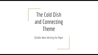 Final Paper: Connecting Themes