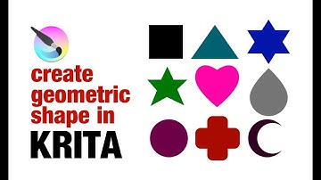 Basic Krita Vector Tutorial, How to Create Geometric Shape in Krita, Star, Triangle, Tear, Love, Etc
