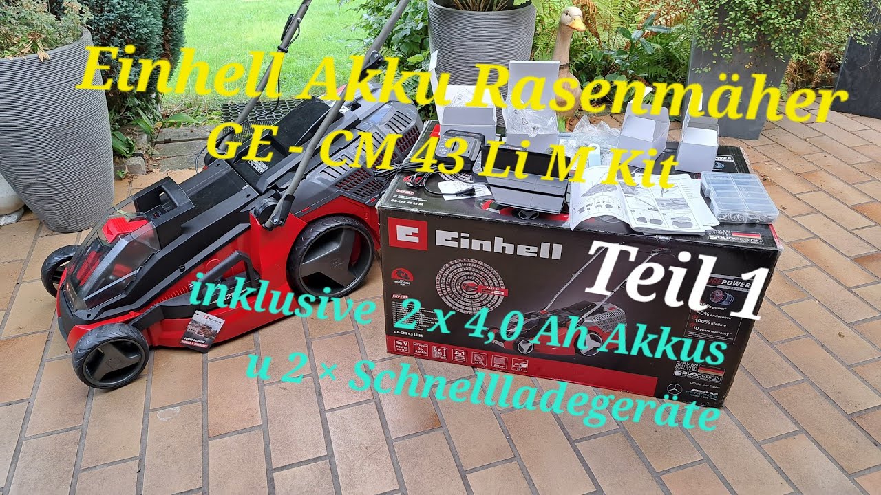 Einhell GE-CM 43 Li M Kit: Akku-Rasenmäher Angebote