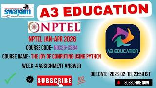 NPTEL The Joy of Computing using Python IIT Madras Week 4 Assignment Answers | noc26-cs84