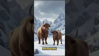 The Yak Who Saved Everyone 🐂❄️#emotionalvideo #animalrescue #snowstorm #bravestory #motivationalstor