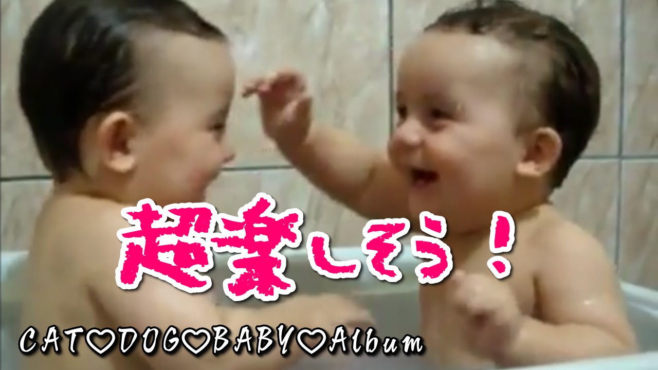 赤ちゃんおもしろ 双子赤ちゃんのお風呂が楽しそうで超かわいい Youtube