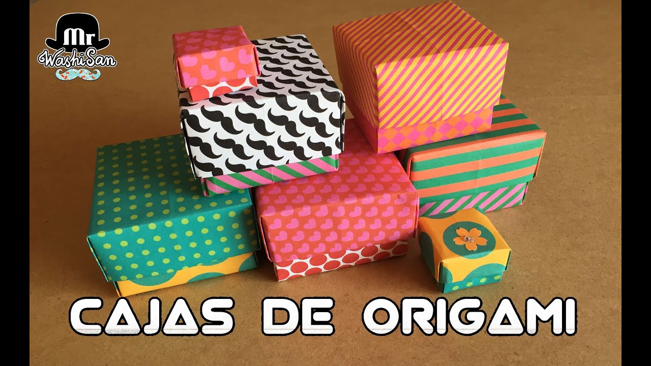 box with origami paper de papel YouTube origami paper Cajas  de decorado  box  Origami