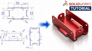 SolidWorks Sheet Metal Tutorial | 2D Engineering Drawing to 3D Model
