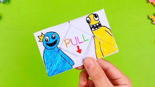 Let's Make Rainbow Friends DIY Craft | Pull Tab Hide And Seek