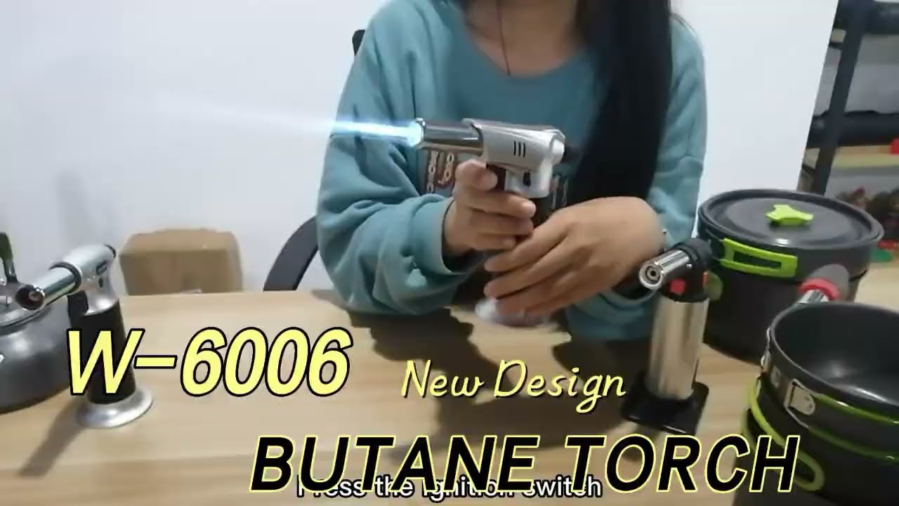 Blow Torch Refillable Kitchen Butane Torch Lighter W-6006