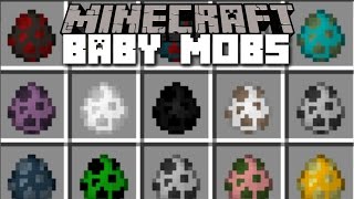 Minecraft BABY MOBS MOD / PLAY WITH BABY ANIMALS AND HELP THEM GROW!! Minecraft