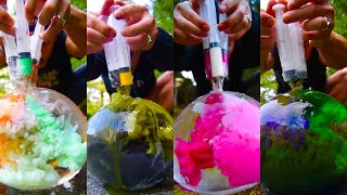 SATISFYING COLOURFUL ICE INJECTING ASMR COMPILATION! 🌈🔪🧊🎈 #satisfying #asmr #chill #relaxing