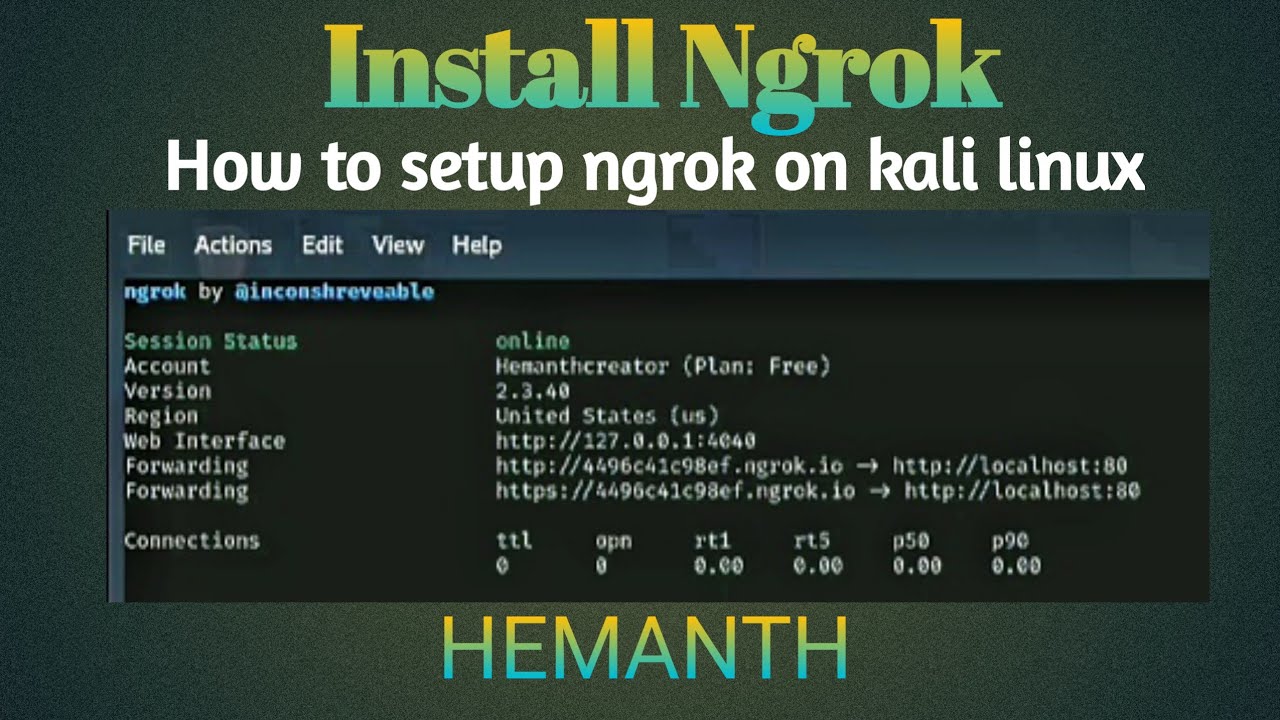 How to install and setup Ngrok tool in Kali Linux 2021.1 - YouTube