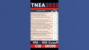 TNEA 2023 | Top colleges in Erode Region #tnea2023 #tnea #engineeringcollege