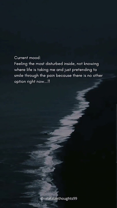 Feeling the most disturbed inside..😭 #broken #depression #lovehurts #whatsapp #status