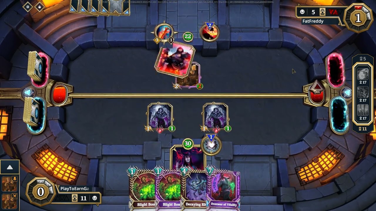 Gods Unchained-Zombie Death Vs Frenzied Aggro War deck