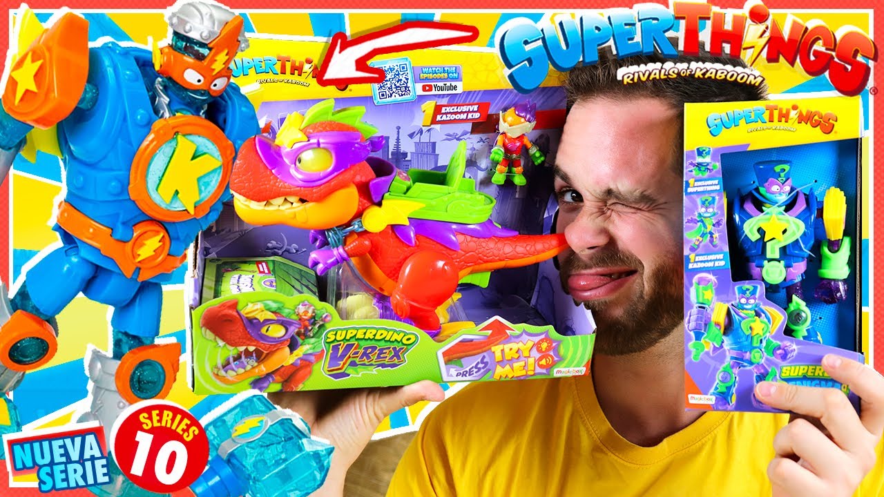 SuperThings Rescue Force UNBOXING SUPERDINO V-REX Y SUPERBOTS ENIGMA Y PROFESOR K Series 10 en Pe To
