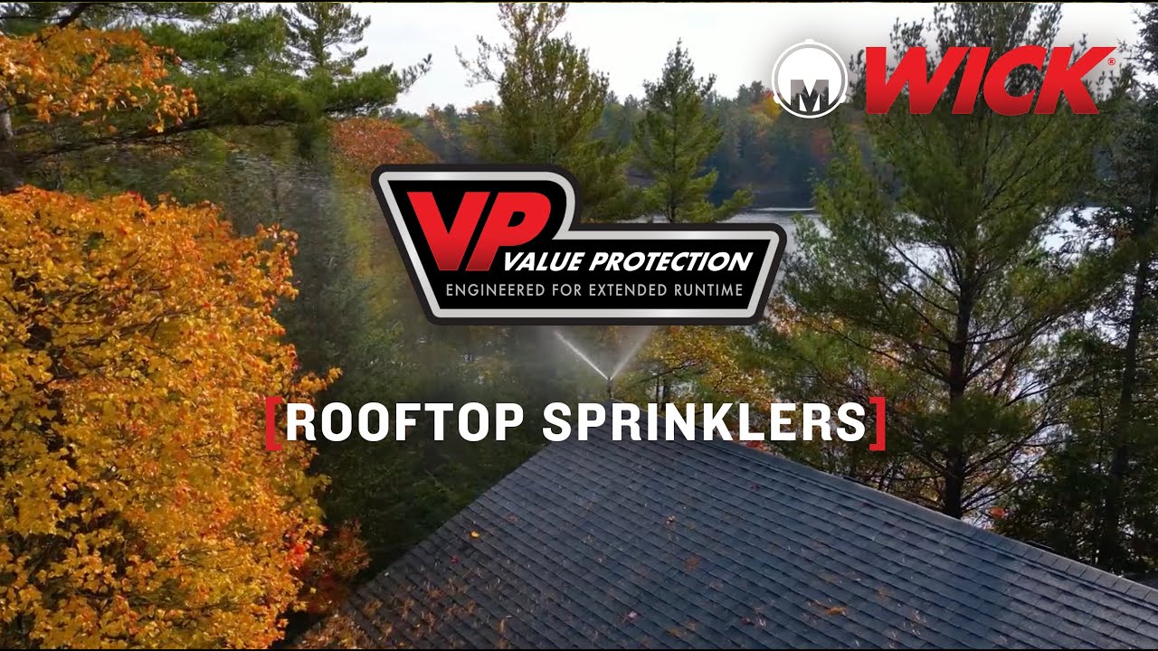 WICK® Value Protection Spotlight Rooftop Sprinkler Setup YouTube