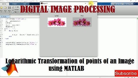 Logarithmic Transformation of points of an Image using MATLAB